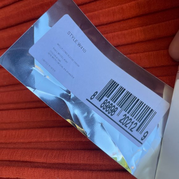 Simon Miller Wells Midi Dress in Rust Large Wide Ribbed Knit Long Sleeve - Picture 6 of 10